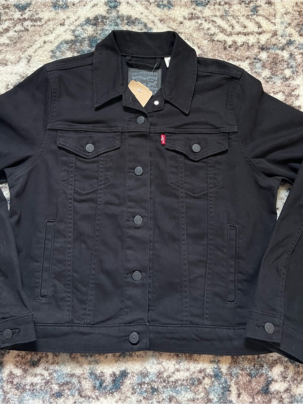 NWT Levi’s Original Trucker Jacket – Women’s Large – Black - Picture 4 of 11